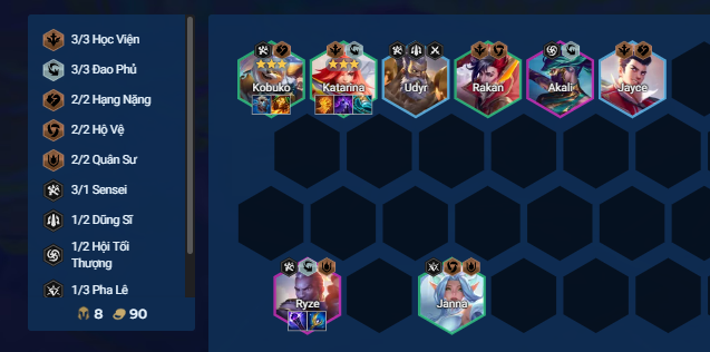 Đội hình Katarina Cựu Binh TFT Mùa 15