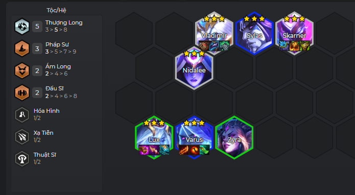 Chiến thuật giữa game của đội hình Cách chơi giữa game Lux Thượng Long