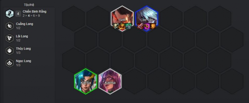 Giai đoạn đầu game Đầu game đội hình Lee Sin Chiến Binh Rồng