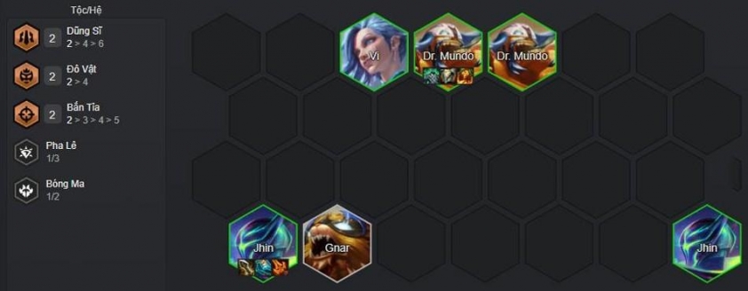 Nâng cấp Jhin, Vi, Dr.Mundo lên 3 sao