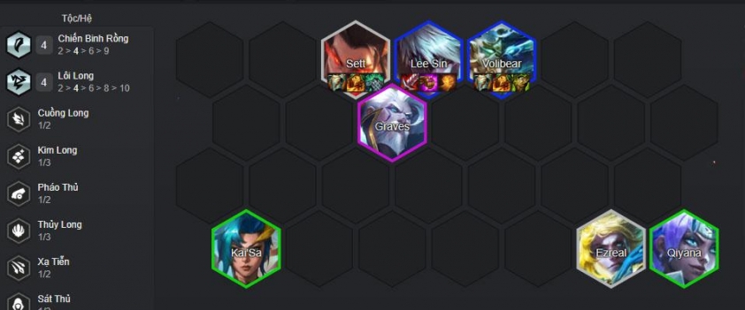 Giai đoạn giữa game Giữa game đội hình Lee Sin Chiến Binh Rồng