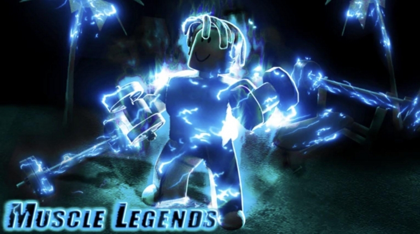 Cảnh tập luyện trong game Muscle Legends