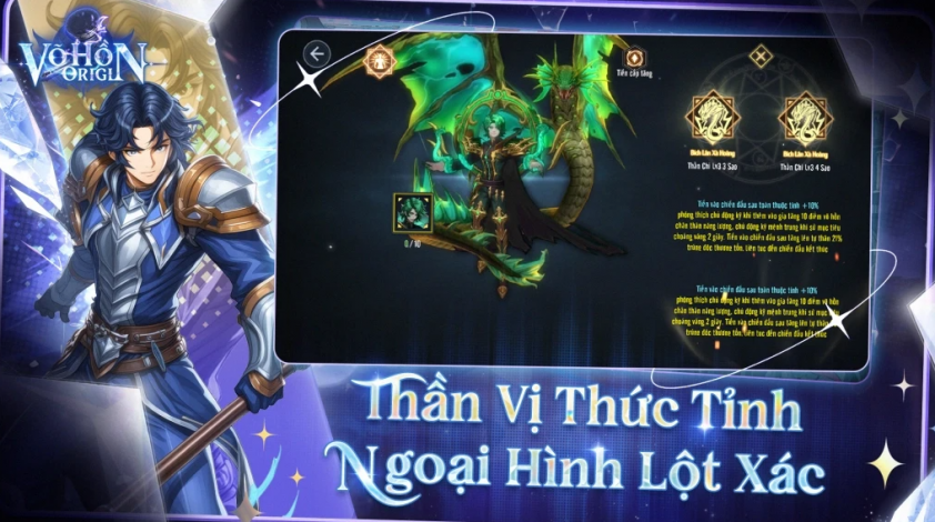 Giao diện và nhân vật trong game VHO Chronicle of Spirits