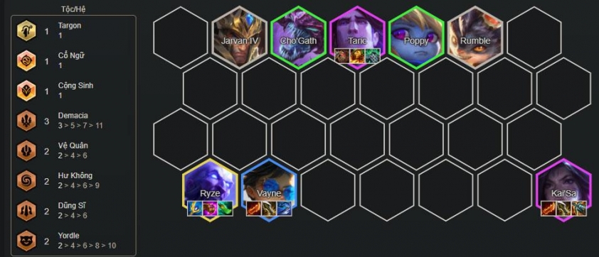 Hoàn chỉnh đội hình Kai'Sa và Ryze cuối trận