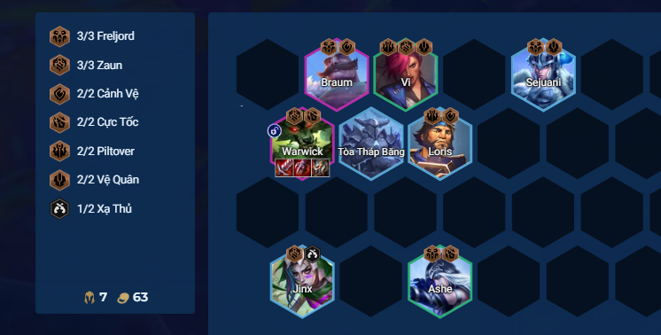 Nâng cấp Vi, Jinx và đặt cạnh trụ băng