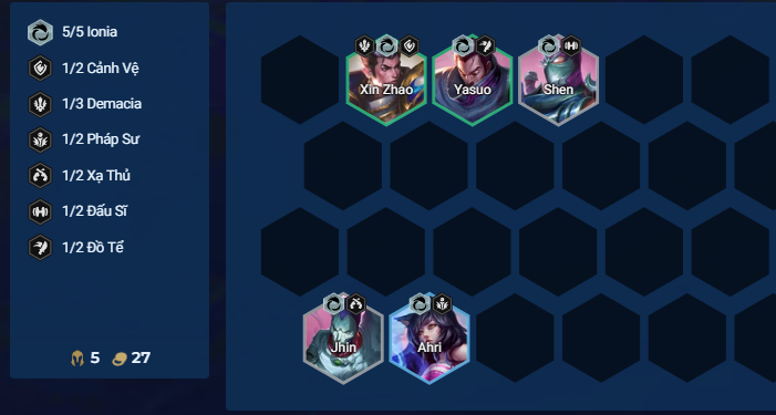 Lõi và trang bị giai đoạn đầu game