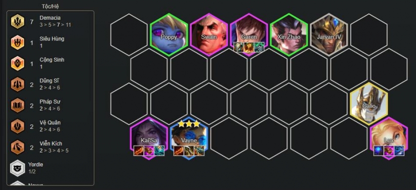 Đội hình Vayne Kai'Sa Carry DTCL mùa 16