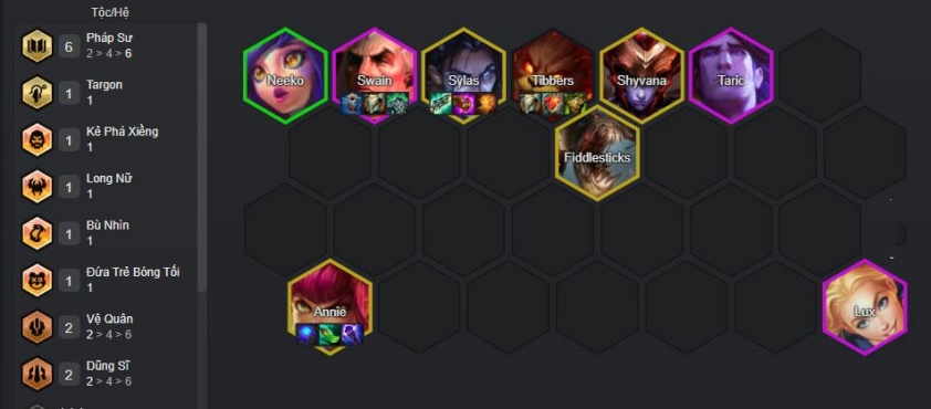 Đội hình Annie Pháp Sư đầy đủ các tướng