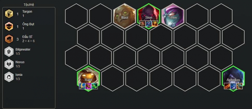 Bard đấu sĩ DTCL đầu game