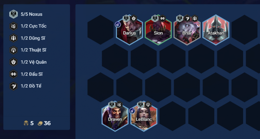 Đầu game đội hình Ambessa Noxus