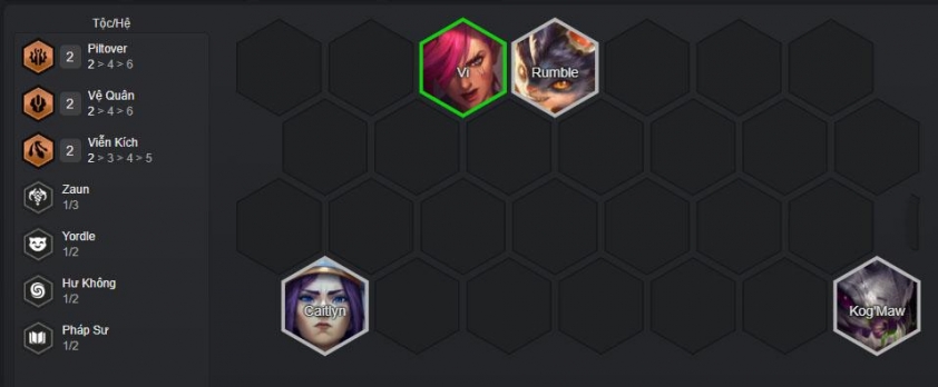 Giai đoạn đầu game với bộ khung Vệ Quân - Viễn Kích